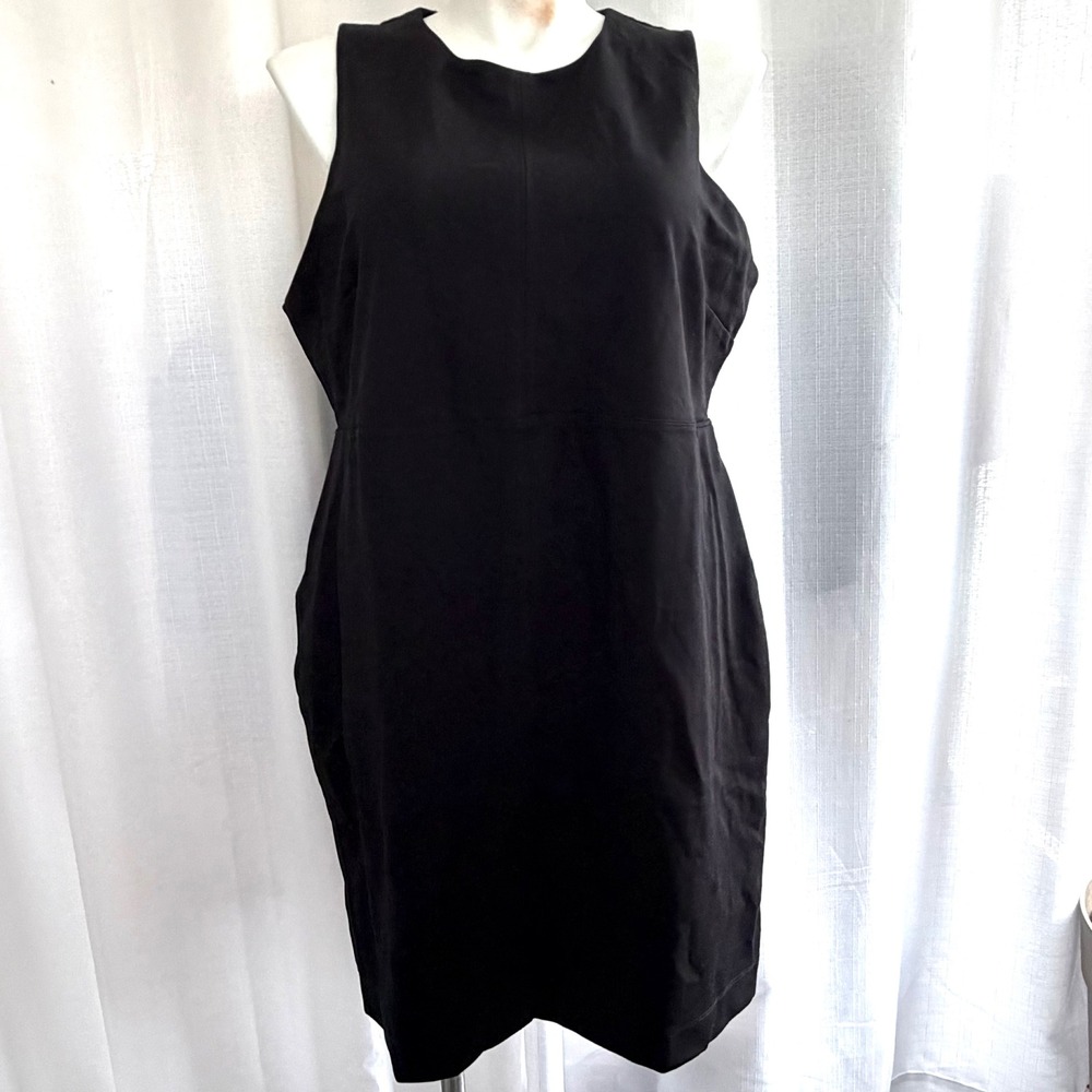 Boden Black Ponte Sheath Dress Women's Size‎ 16/18 NWT Classic Chic Timeless